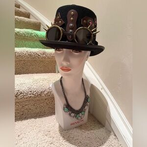 Steampunk Black Hat with Brown Band